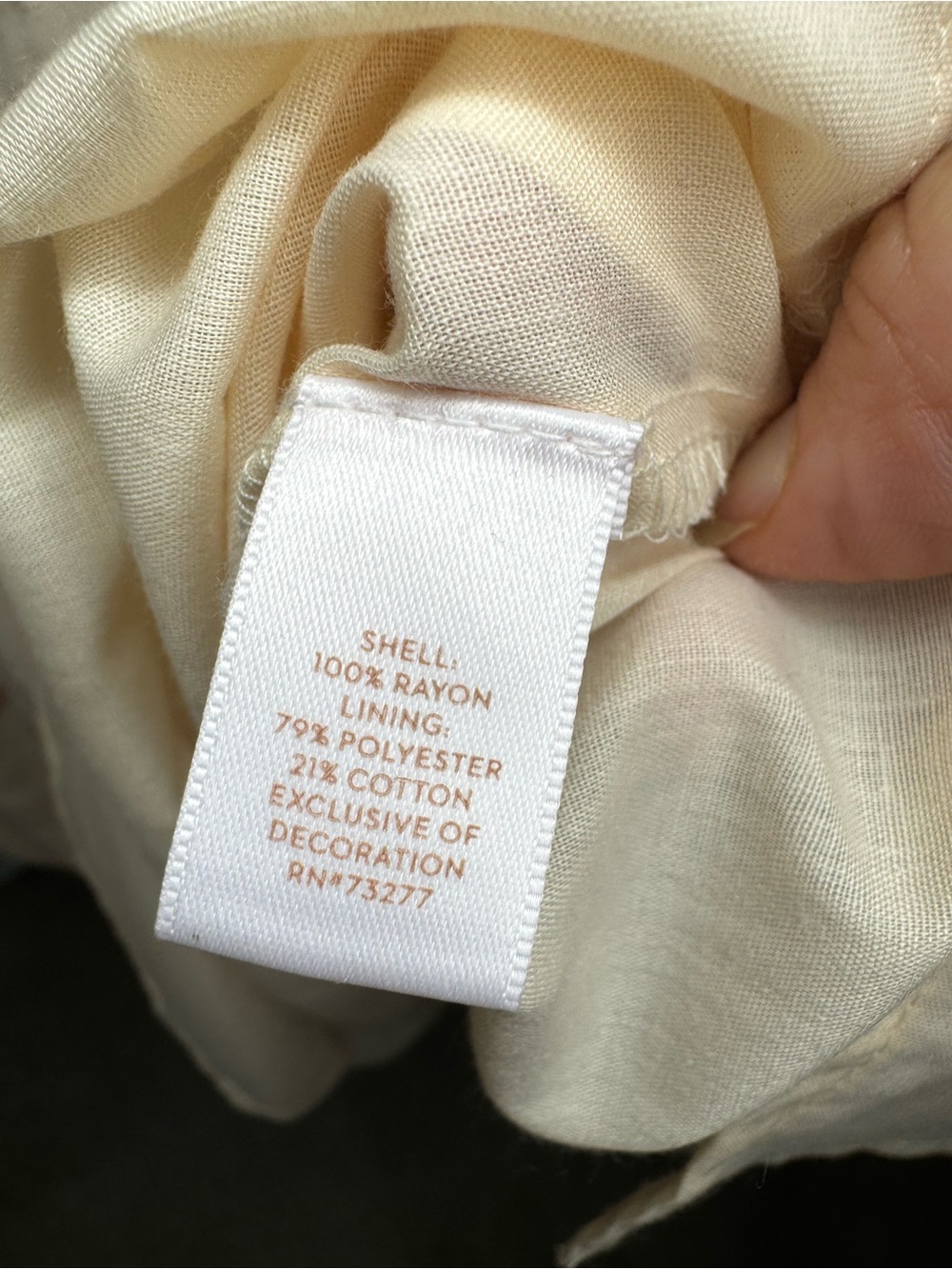 LC Lauren Conrad Cream Elastic Waist Dress - Picture 5 of 5